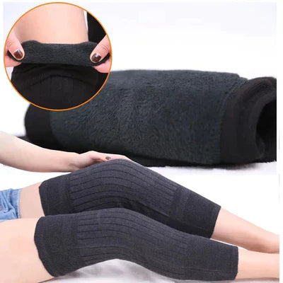 1 Pair Unisex Women Men’s Cashmere Wool Knee Brace Pads | Winter Warm Thermal Knee Warmers Velvet Knee Protector (Random Color)